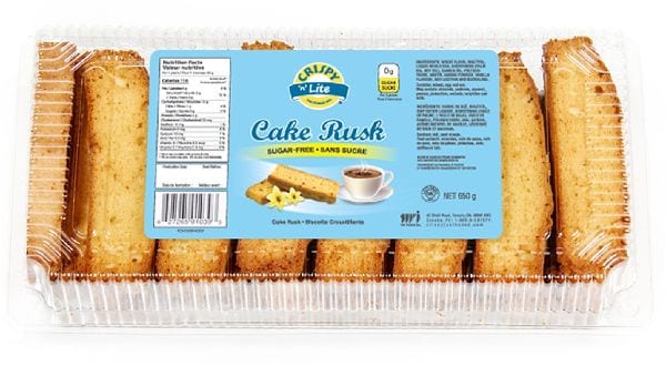 CRISPY SUGAR FREE CAKE RUSK 650GM X 14