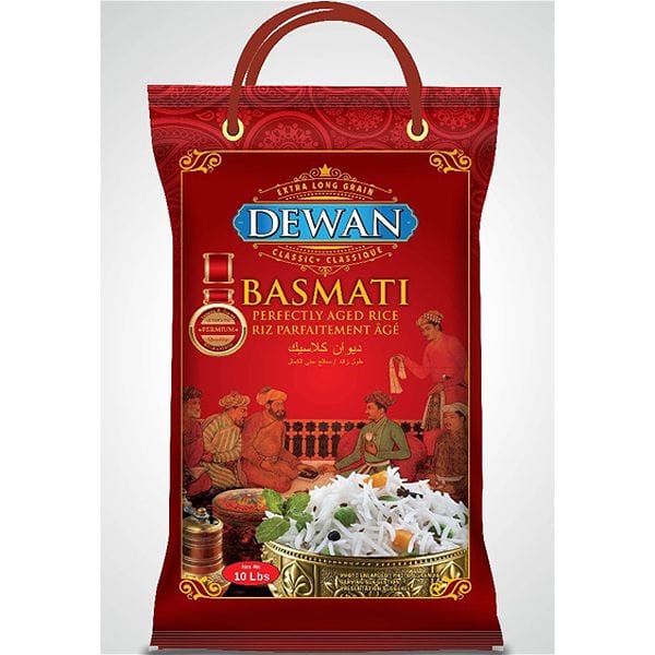 DEWAN BASMATI RICE 10LBS X 4
