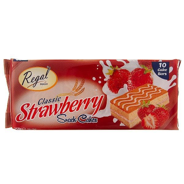 Regal Strawberry Cake Bars