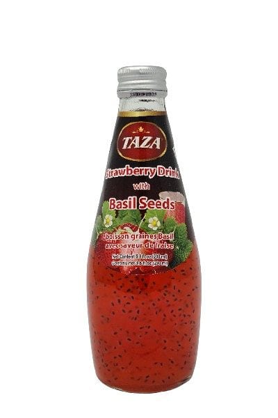 Taza Strawberry Drink With Basil Seeds