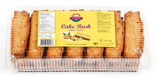 CRISPY ALMOND CAKE RUSK 750 GM X 14
